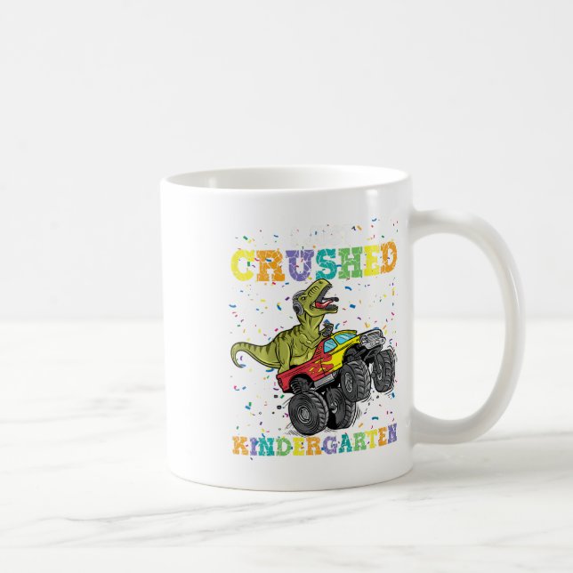 Jag krossade just Kindergarten Dinosaur Trex Monst Kaffemugg (Höger)