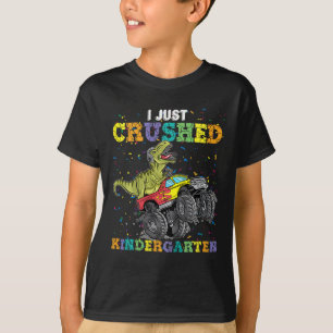 Jag krossade just Kindergarten Dinosaur Trex Monst T Shirt