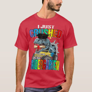 Jag krossade just Kindergarten Monster Lastbil Din T Shirt