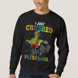 Jag krossade just Preschool Dinosaur Rex Monster T Lång Ärmad Tröja