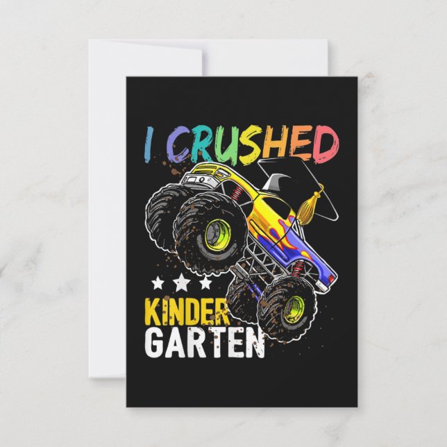 Jag krossade Kindergarten Monster Lastbil Kort (Framsida)
