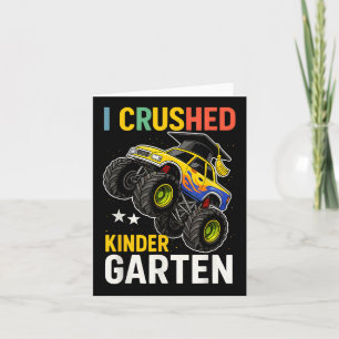 Jag krossade Kindergarten Monster Lastbil Studente Kort