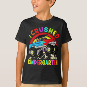 Jag krossade Kindergarten Monster Lastbil Studente T Shirt