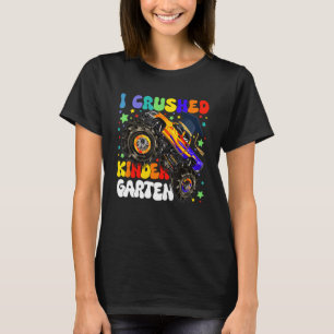 Jag krossade Kindergarten Monster Lastbil Studente T Shirt