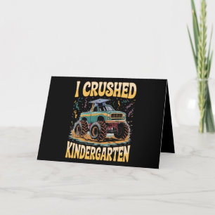 Jag krossade Kindergarten Monster Lastbil Studente Tack Kort