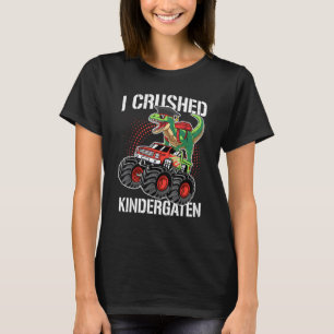 Jag krossade Kindergarten Studenten Dinosaur Monst T Shirt