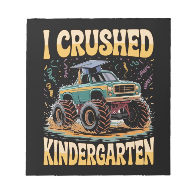 Jag krossade monstertruck-examen i förskolan anteckningsblock (Framsida)