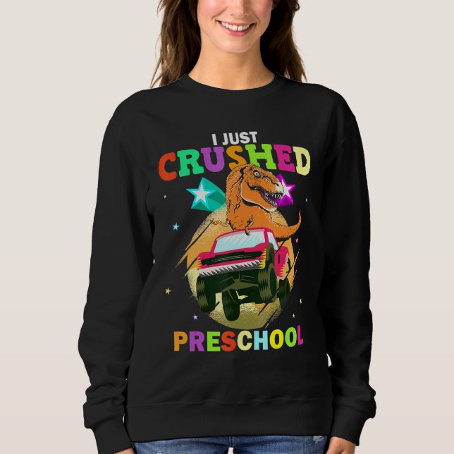 Jag krossade nyss Preschool T Rex Monster Lastbil  T Shirt (Framsida)