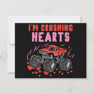 Jag Krossar Hjärtan Monstertruck Småpojkar Valenti Julkort