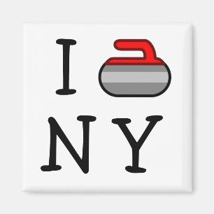 Jag krullar NY Magnet