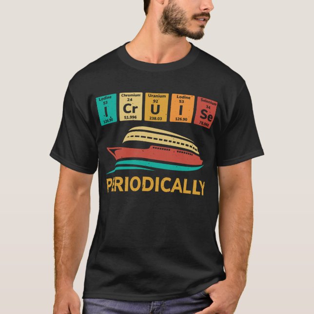 Jag kryssar periodiskt för Periodic Bord T Shirt (Framsida)