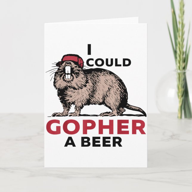 Jag kunde gopher en öl  kort (Framsida)