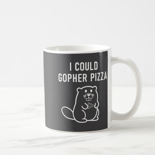 Jag kunde Gopher Zza Roliga Puns Skämt Sarksatisk  Kaffemugg (Höger)