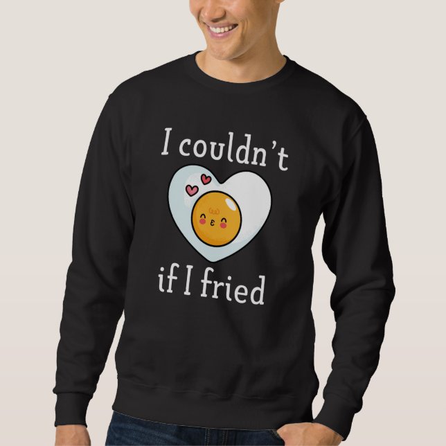 Jag kunde inte om jag skulle bli frisk lång ärmad tröja (Framsida)