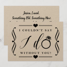 Jag kunde inte säga att jag gör utan dig | Rustic  Inbjudningar