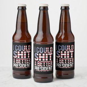 Jag Kunde Sy En Bättre President Anti Trump Ölflaska Etikett