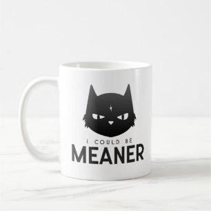 Jag kunde vara elakare   Ilsken katt klassisk mugg