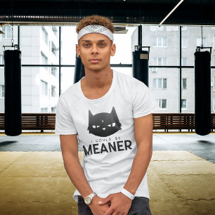 Jag kunde vara elakare Snarkig svart katt-tröja T Shirt