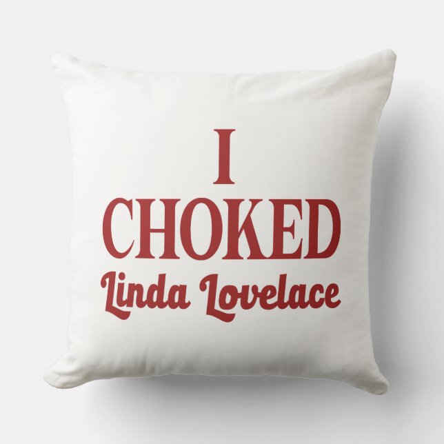 Jag kvävde Linda Lovelace Kudde (Framsida)