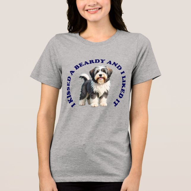Jag kysste en Bearded Collie-valp T Shirt (Framsida)