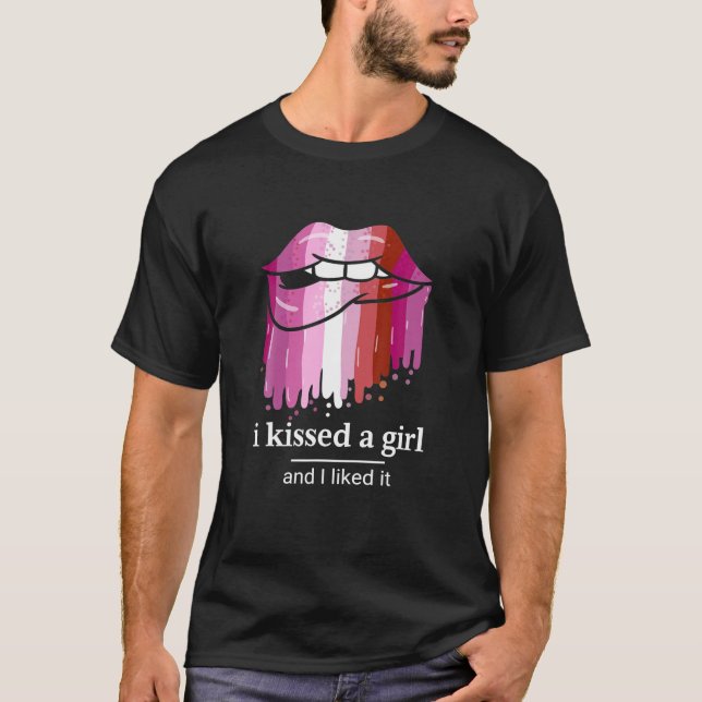 Jag kysste en flicka och jag gillade det Bi Pride  T Shirt (Framsida)