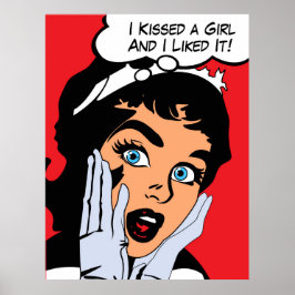 Jag kysste en flicka och jag gillade det poster