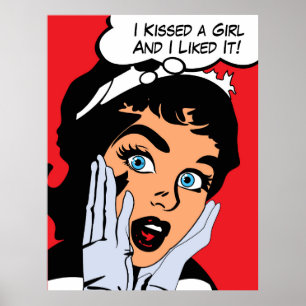 Jag kysste en flicka och jag gillade det poster