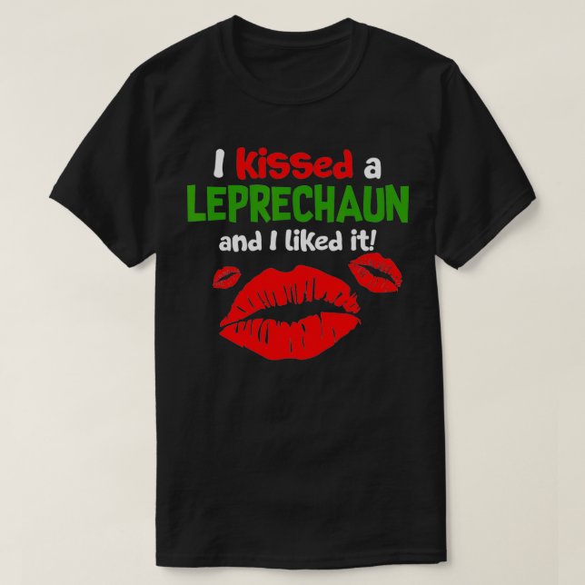 Jag kysste en leprechaun St Patricks Outfit for Wo T Shirt (Design framsida)