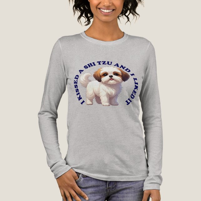 Jag kysste en Shi Tzu Terrier-valp T Shirt (Framsida)