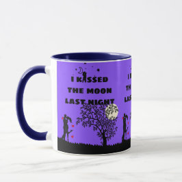 Jag kysste måne i går kväll mugg
