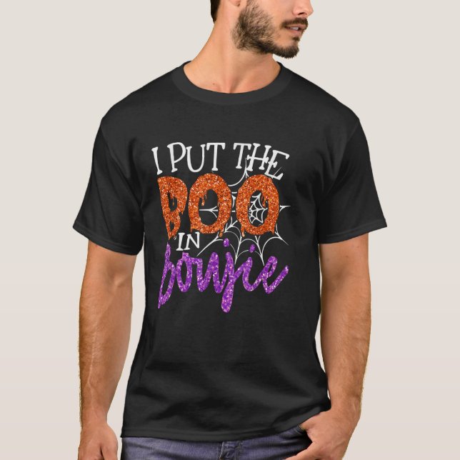 Jag la Boo i Boujie Funny Halloween-kostume Boujee T Shirt (Framsida)