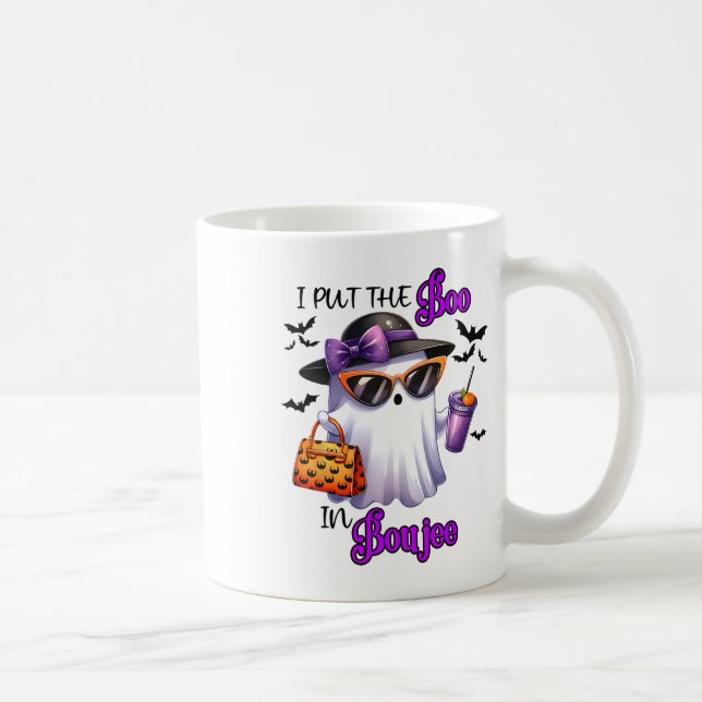 Jag la boon i Boujee Cute Ghost Halloween Spook Kaffemugg (Höger)