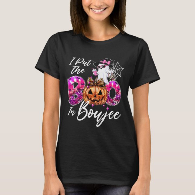 Jag la boon i Boujee Cute Leopard Boujie Ghost T Shirt (Framsida)