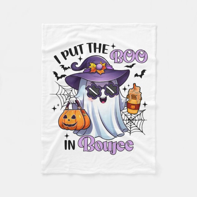 Jag la boon i Boujee Funny Halloween-utbyggnadskas Fleecefilt (Framsidan)