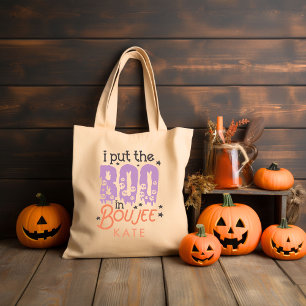 Jag la boon i boujee Retro Groovy Halloween Tygkasse