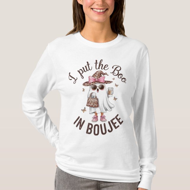 Jag la boon i boujee, söta halloween-spöket t shirt (Framsida)