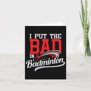 Jag la det onda i Badminton - spelarskyttelfågel A Kort