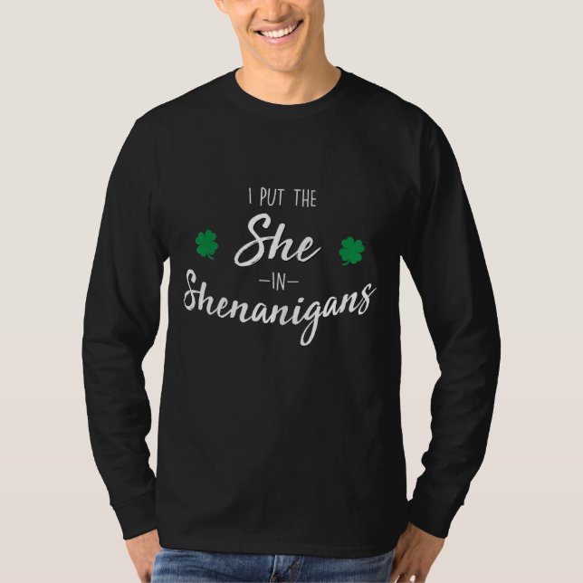 Jag la henne på Shenanigans underbara irländare T Shirt (Framsida)