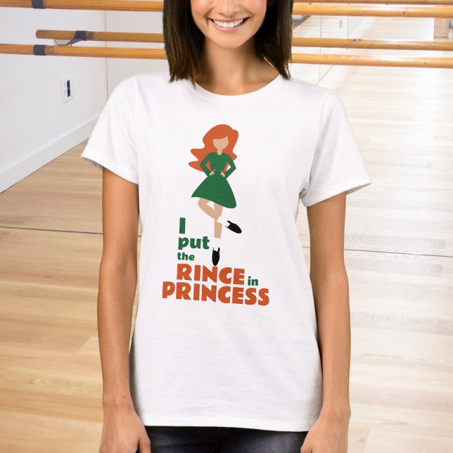 Jag la regnet i Princess - Red Hair Irish Dance T Shirt (Skapare uppladdad)