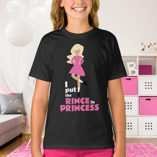 Jag la regnet i prinsessan Blond Hair Irish Dance T Shirt (Skapare uppladdad)