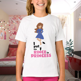 Jag la regnet i prinsessan Brown Hair Irish Dance T Shirt