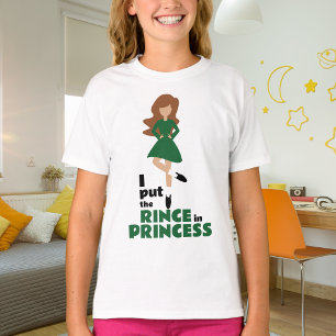Jag la regnet i prinsessan Brown Hair Irish T Shirt