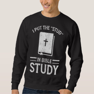 Jag la stud i Bibelstudien Bible Christian Lång Ärmad Tröja