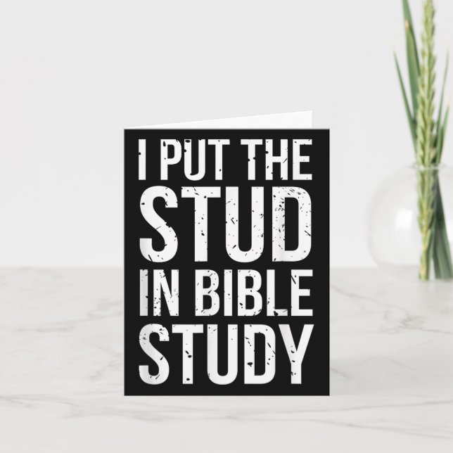 Jag la stud i Bible Study Funny Christian Reli Kort (Framsida)