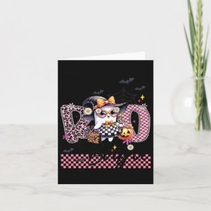 Jag Lade Boo I Boujee Söt Spök Leopard Boujie Kort