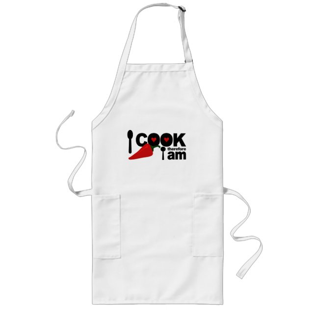 Jag lagar apron - välj stil & färg långt förkläde (Framsidan)