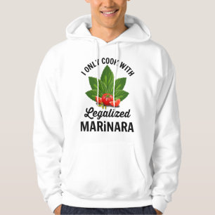 Jag Lagar Mat Endast Med Legaliserad Marinara Ital Hoodie