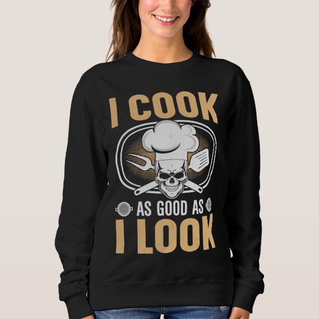 Jag lagar mat lika bra som jag ser ut t shirt (Framsida)