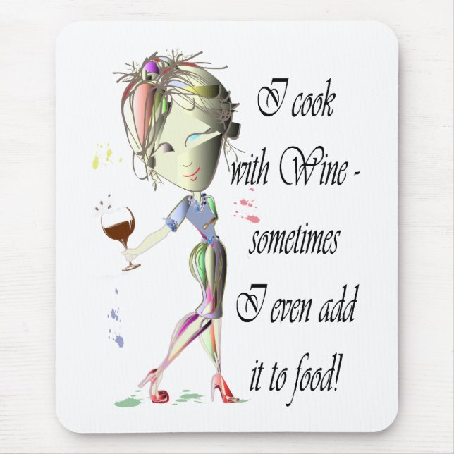 Jag lagar mat med vin, ibland mig tillfogar även musmatta (Framsidan)