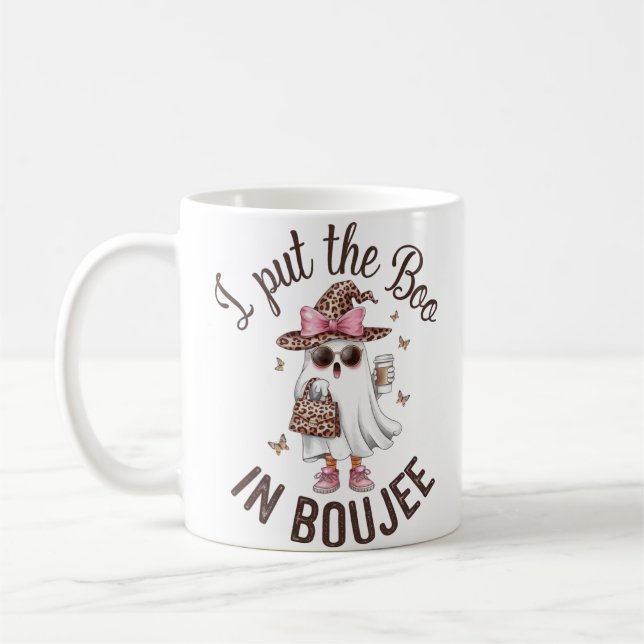 Jag lägger boon i bouje söt halloween-spökdesign kaffemugg (Vänster)